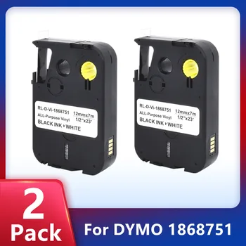 1~2 Paket için Uyumlu Dymo 1868751 Çok Amaçlı Vinil Etiket Makinesi Strick Filmi DYMO XTL300 XTL500 Yazıcı,12mm * 7m