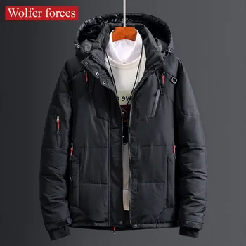 Askeri Ceket Erkekler için Marka Erkek Ceket Taktik Giyim Boy Kış Soğuk ısıtma Motosiklet Techwear Ağır Spor
