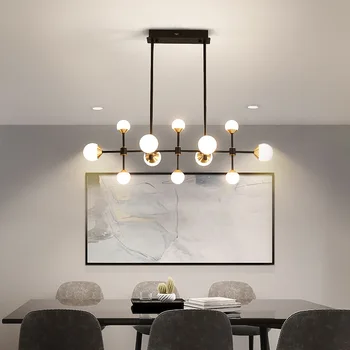 Yeni sihirli fasulye cam küre avize Modern basit asılı ışık lüks oturma odası kolye lamba İskandinav yaratıcı restoran lamba