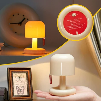 Mini Masaüstü Günbatımı Gece Lambası Yaratıcı Usb Şarj Edilebilir Mantar Tarzı Led Gece Lambası Kahve Bar İçin Ev Dekor Yatak Odası