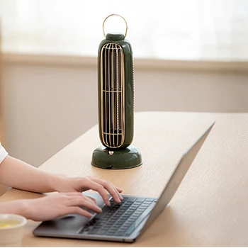 USB Kule Fanı 3600mAh Pil Şarj Edilebilir Aromaterapi Yapraksız Kule Fanı Taşınabilir Masaüstü Hava Soğutucu Ev Çalışması İçin