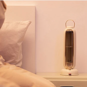 USB Kule Fanı 3600mAh Pil Şarj Edilebilir Aromaterapi Yapraksız Kule Fanı Taşınabilir Masaüstü Hava Soğutucu Ev Çalışması İçin