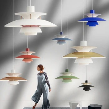 Danimarka tasarımcı kolye ışık yüksek kaliteli şemsiye Led asılı lamba oturma Loui parlaklık mutfak Paulsen UFO PH renk droplight
