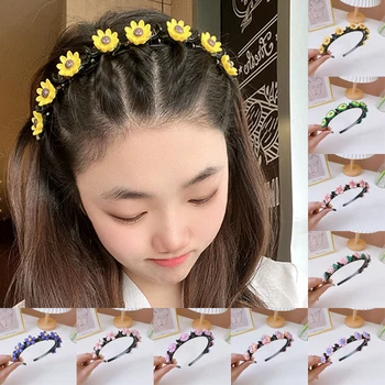 Çocuk saç bandı Sevimli Çiçek saç tokası Kızlar için El Yapımı Çiçek Hairbands Doğum Günü Hediyeleri Şapkalar Kafa Bandı saç aksesuarları