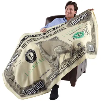 Milyon dolarlık roman battaniye milyon dolarlık yün battaniye pazen komik fatura dolar peluş halı