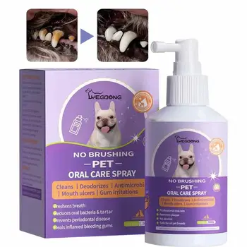 50ml Pet Oral Temizleyici Sprey Köpekler Kediler Diş Temiz Deodorant Önlemek Calculus Kaldırmak Yavru Kötü Nefes Pet Malzemeleri