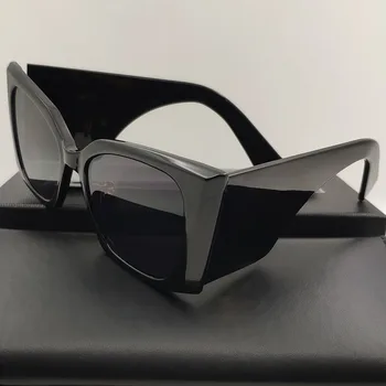 2023 Sıcak Trend Ürünleri Büyük Çerçeve Fantezi moda güneş gözlükleri Kadınlar İçin Vintage Kare Büyük Siyah Marka Tasarımcısı güneş gözlüğü