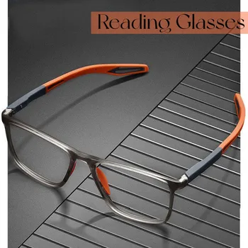 TR90 spor okuma gözlüğü Ultralight anti-mavi ışık presbiyopi gözlük kadın erkek uzak görüş optik gözlük Diyoptriden + 4.0