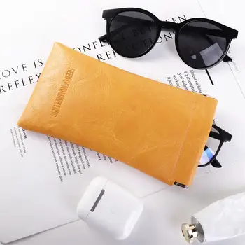 Su geçirmez Gözlük Koruyucu Kılıfı Basit Küçük bozuk para cüzdanı Kozmetik Çantası PU Deri Gözlük Durumda Güneş Gözlüğü saklama çantası