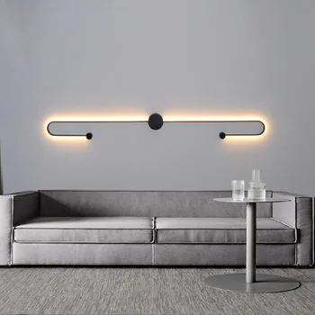 Modern basit ışık lüks ızgara Minimalist oturma odası TV arka plan yatak odası başucu şerit lamba duvar Dekorasyonu
