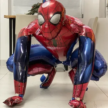 3D Büyük Örümcek Adam Balonlar Marvel Demir Adam Folyo Balon Çocuk Mutlu Doğum Günü Partisi Dekorasyon Süper Kahraman çocuk şişme oyuncaklar