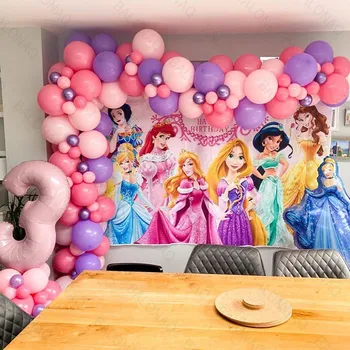 107 adet Büyük Elsa Anna Belle Kar Beyaz Külkedisi Elsa Beş Prenses Folyo Balonlar Doğum Günü Partisi Dekoru Çocuk Oyuncakları Hava Globos