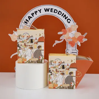 Misafirler İçin düğün Hediyeleri Kutuları Premium Düğün şeker kutusu Nişan El Küçük Hediye Kutusu Sevgililer Günü Ramazan Festivali