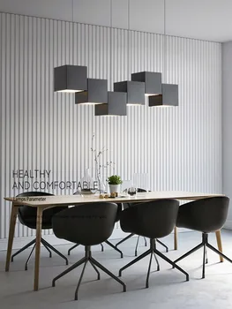 Minimalist yemek odası kolye ışıkları Modern bar masası ışıkları ofis kolye lamba tasarımcısı yaratıcı geometrik yemek odası ışıkları