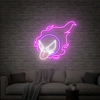 Hayalet Neon burcu LED Anime özel boyut ve Renk Neon ışıkları dekor oyun oda duvar dekoru ev kişiselleştirilmiş hediyeler