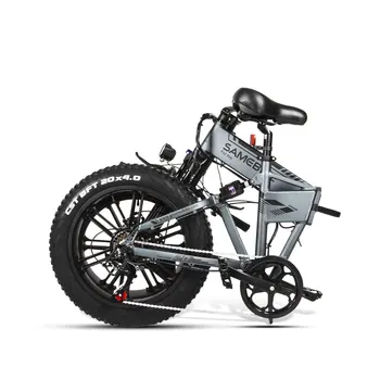 20 İnç Yağ Lastik Elektrikli Bisiklet 48V 10Ah 750W Şok Emme Katlanır Bisiklet Lityum Pil Alüminyum Alaşımlı Bisiklet