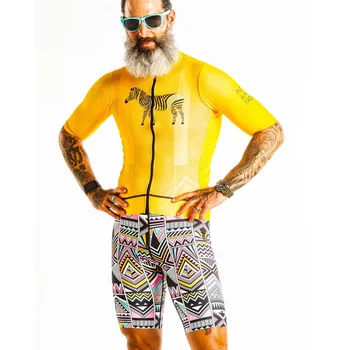 Bisiklet Takım Elbise ABD Kısa Kollu Jersey Takım Elbise Erkekler Sarı Bisiklet Seti Yaz Maillot Ciclismo Giyim MTB Dış Giyim