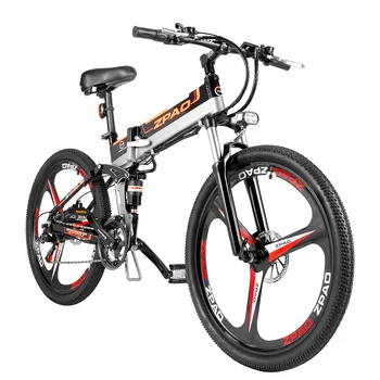 Elektrikli Bisiklet Katlanır Elektrikli Bisiklet 48V 12.8 Ah Çıkarılabilir Pil Açık Spor Bisiklet Maksimum Hız 40 km/saat ebike Yetişkinler için