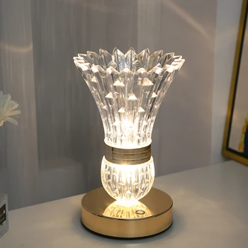 Vazo süsler çiçek masa lambası l yatak odası başucu ev odası dekorasyon atmosfer gece lambası Dokunmatik karartma led masa lambası
