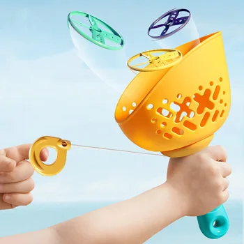 Çocuklar Montessori Disk Başlatıcısı Oyuncak Yaz Açık Spor Oyunu Çocuk İnteraktif Uçan Oyuncaklar Atmak Yakalamak Topu Faaliyetleri Oyuncaklar