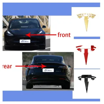 Araba Ön Arka Bagaj Boot Logo Değiştirme Rozeti Amblemi Çıkartmaları Metal Etiket Tesla Modeli 3 Y Aksesuarları 2020 ~ 2023