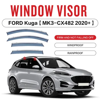 Ford KUGA için C394 C520 CX482 2008-2023 Plastik Pencere Siperliği Havalandırma Tonları Güneş Yağmur Deflektör Guard 4 ADET/SE Ford KUGA İçin