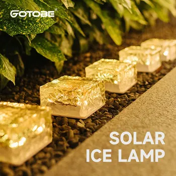 Güneş Led buz küpü tuğla ışıkları açık 4 LED su geçirmez merdiven adım finişer lamba Yard Patio çim bahçe dekorasyonu ışık