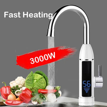 3000 W elektrikli su ısıtıcı, mutfak su ısıtıcı Olmadan Tankı İle Sıcaklık Displa 220 V AB