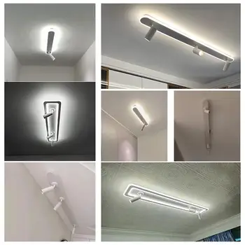 LED Tavan Lambası Yeni Spot Şerit Akrilik Beyaz Modern Avizeler Oturma Odası Mutfak Koridor ray lambası Fikstür