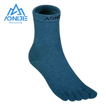 AONIJIE E4813 Spor Uzun Tüp Çorap Parmak ayrı Orta Buzağı Uzunluğu Ayak Çorap için Mükemmel Yalınayak koşu ayakkabıları Maraton 1 Çift