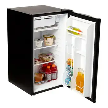 Cu Ft Retro Kuru Silme Kompakt Buzdolabı, (EFR331-SİYAH), Siyah