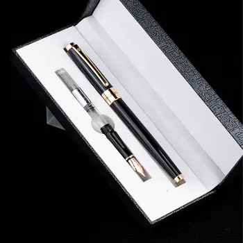 Hongdian 515 dolma kalem 0.38 mm 0.5 mm uç Öğrenci Kaligrafi yazma Sanat Ofis İş İmza Kalem hediye Kalem kutusu