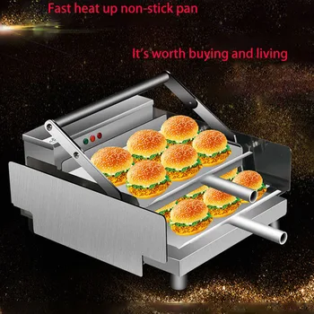 Yeni Hamburger Makinesi küçük ekmek embriyo ısıtma makinesi pişirme torbası pişirme makinesi otomatik hamburger ekipmanları