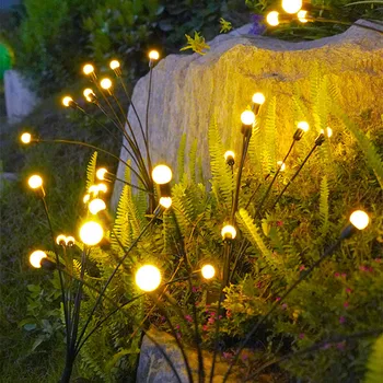 Güneş led ışık bahçe için açık LED güneş ışığı bahçe dekorasyon peyzaj ışıkları Firefly bahçe lambası avlu bahçe dekor
