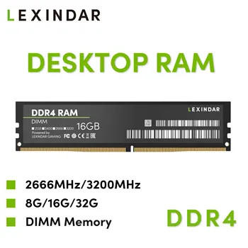 Lexindar RAM DDR4 8GB 16GB 32GB 2666MHz 3200MHz DIMM Yeni Memoria Ram Masaüstü Bilgisayar Bileşenleri Aksesuarları