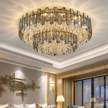 Led Kristal Tavan Avizeler Oturma Odası İçin 2021 Parlaklık Yatak Odası Mutfak Ev Dekor Modern Avize Altın Tavan Lambası