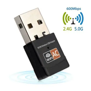 USB wifi adaptörü 600 mbps Wi Fi Adaptörü Lan wifi güvenlik cihazı AC wifi alıcısı Anten USB Ethernet PC 5 Ghz Kablosuz Harici