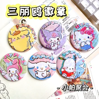 Karikatür Anime Sanrio Büyük Kulaklı Köpek Teneke Disk Pin Rozeti Özel Broş Yaka Pin Kot Gömlek Çocuk Sırt Çantası Dekoratif