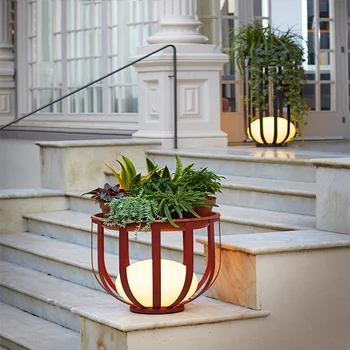 Güneş su geçirmez ışıklar paslanmaz çelik Secorative peyzaj teras çay masa raf LED taşınabilir şarj edilebilir bahçe çim lambaları