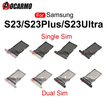 Samsung Galaxy S23 Ultra S23 + Artı Sım Tepsi Tek + Çift SIM Kart Yuvası Tutucu Yedek Parçalar