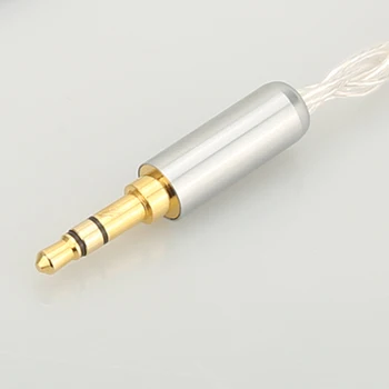 Audiocrast 10cm Gümüş Kaplama 3.5 mm Erkek 3.5 mm Erkek Stereo Ses Hifi Ses kablosu araba AUX tel atlama kablosu