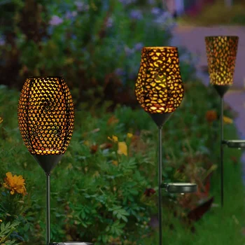 2 Adet LED bahçeleri güneş ışıkları açık havada avlu lambaları su Geçirmez Çim Aydınlatmaları ev çit atmosfer tatil Parti dekorları