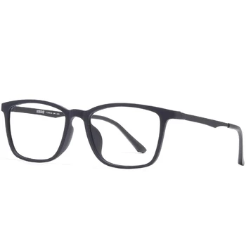 Erkek kadın Gözlük Çerçevesi TR90 Ultra Hafif Optik Gözlük 8g Ağırlık Mat Siyah Gözlük