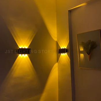 Güçlü Parlaklık Güneş LED duvar Lambası Su Geçirmez Açık Avlu Dekorasyon Villa Dış Duvar Bahçe Düzeni Duvar Spot