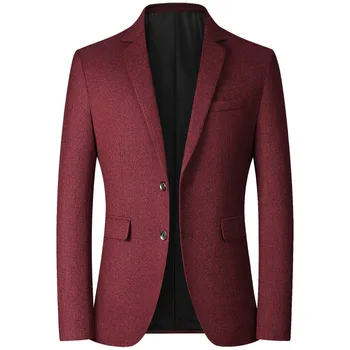 2023 Moda Klasik Erkek Blazer High-end Zarif Rahat İş erkek Takım Elbise Ceket Damat düğün elbisesi Ziyafet