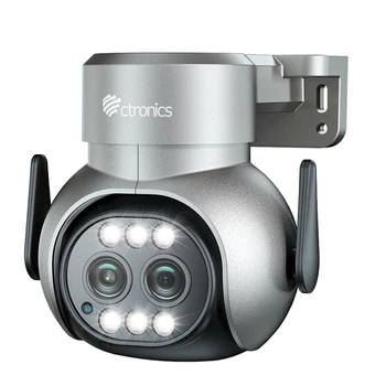 Ctronics Çift Lens 5G IP Kamera WiFi 6X Zoom Açık PTZ 360 İnsan Algılama Otomatik İzleme CCTV Renkli Gece Görüş 2MP 4MP Onvif