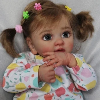FBBD 40CM Sevimli Yeniden Doğmuş Bebek Kız Bebek Layla Gerçekçi 3D Boyama Damarlar ile Çoklu Katmanlar Yetişkinler için Hediyeler Yeniden Doğmuş Bebek