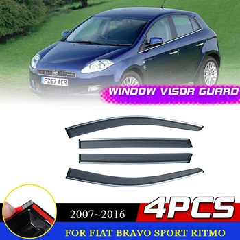 Araba Pencere Siperliği Fiat Bravo için Spor Ritmo 2007~2016 2008 Havalandırma Kapı Tenteleri Güneş Yağmur Kaş Duman Senedi Saptırıcı Aksesuar