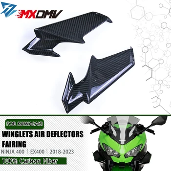 Kawasaki Ninja 400 için z400 2019-2023 Tam Karbon Fiber Motosiklet Aksesuarları Winglets hava deflektörü