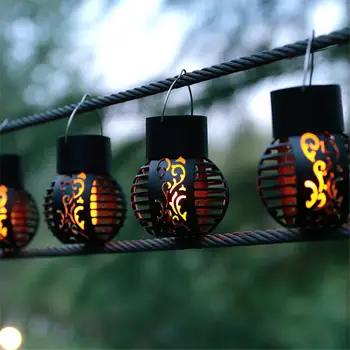 Güneş simülasyon alev ışık LED avize su geçirmez açık dekor lambası bahçe avlu peyzaj düzenleme asılı lamba